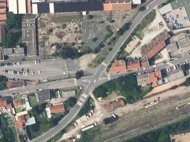 Vue aérienne du secteur de l’adresse, Givors