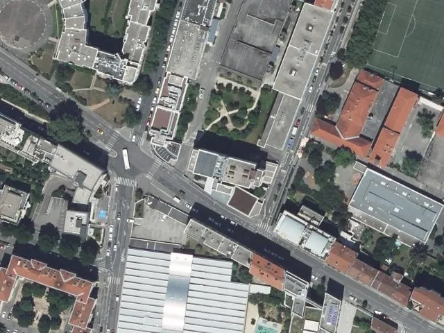 Vue aérienne du secteur de l’adresse, Lyon