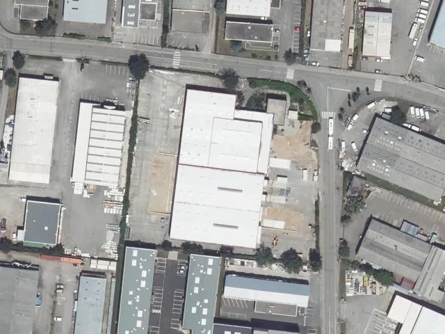Vue aérienne du secteur de l’adresse, Chassieu