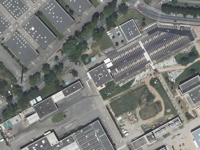 Vue aérienne du secteur de l’adresse, Vénissieux